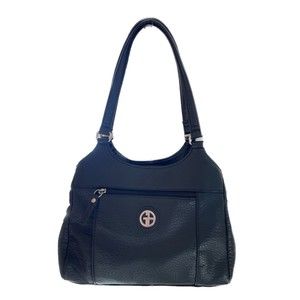 GIANI BERNINI Black Pebble Leather Tote Bag